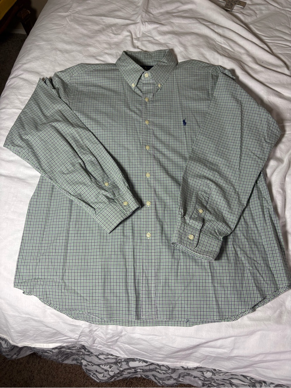 Ralph Lauren Green Plaid Button-Down Shirt